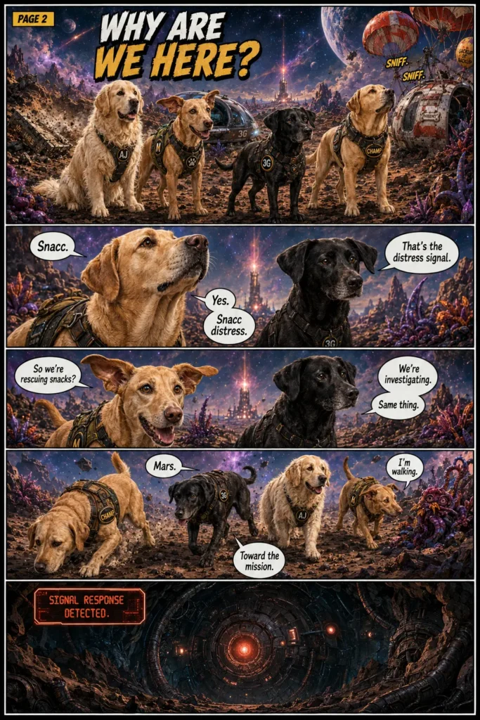 Houston, We Have a Doggo — comic page 2 of 6.