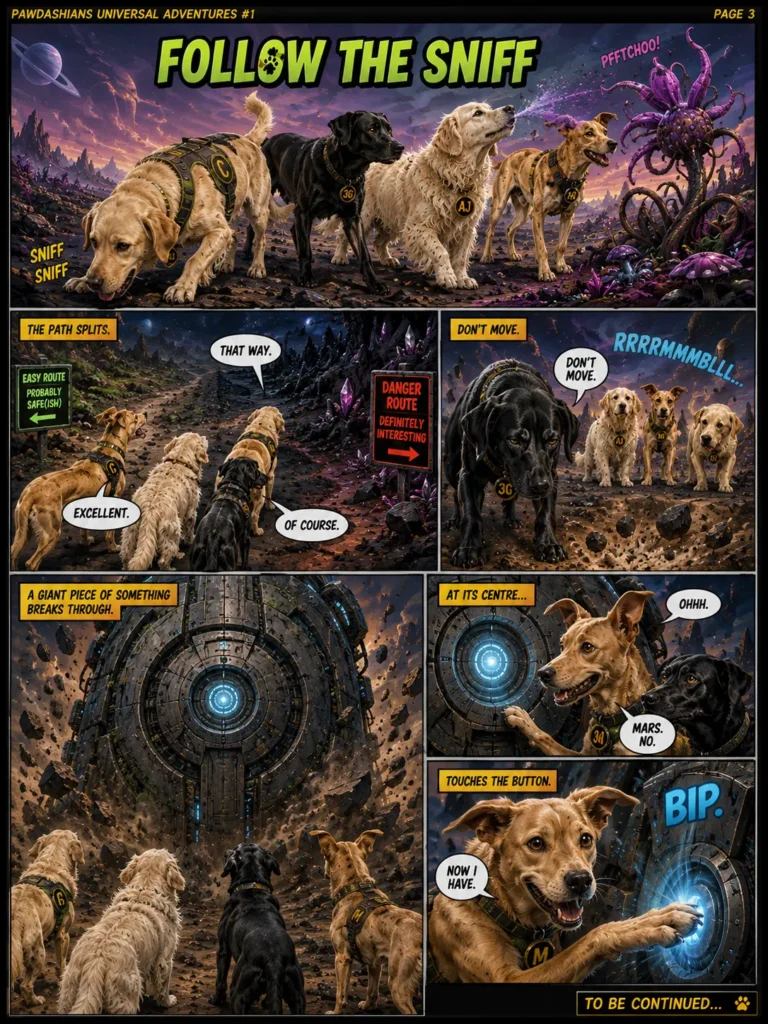 Houston, We Have a Doggo — comic page 3 of 6.