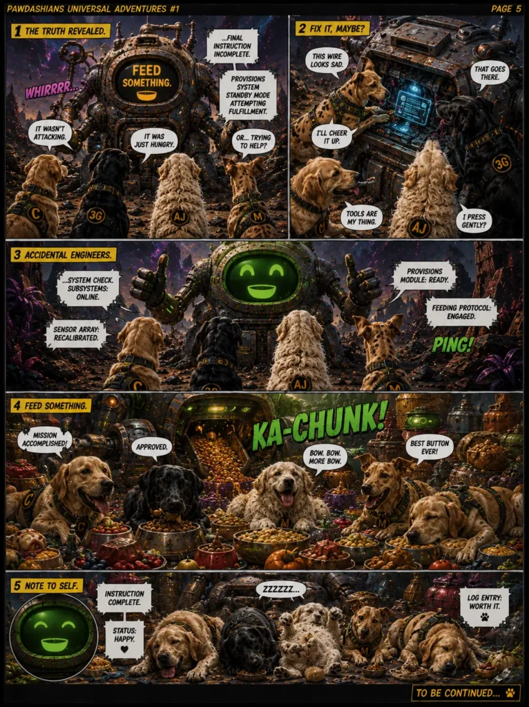 Houston, We Have a Doggo — comic page 5 of 6.