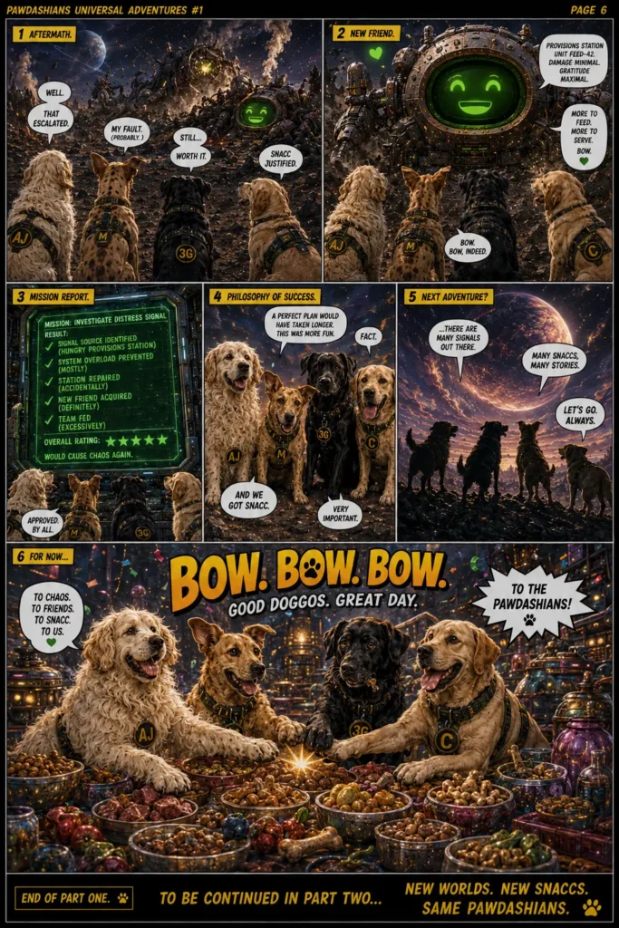 Houston, We Have a Doggo — comic page 6 of 6.