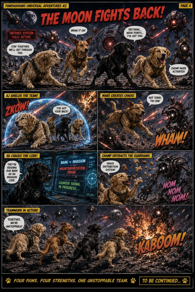 The Moon That Barked Back — comic page 4 of 6.